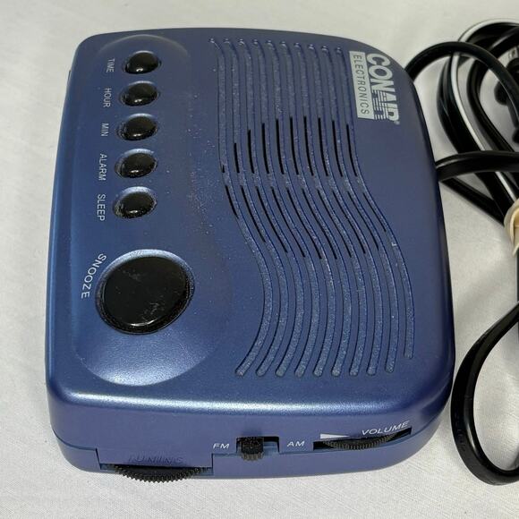 VTG Conair CR100 AM/FM Clock Radio Purple w/ Original Owner’s Manual - Picture 6 of 7